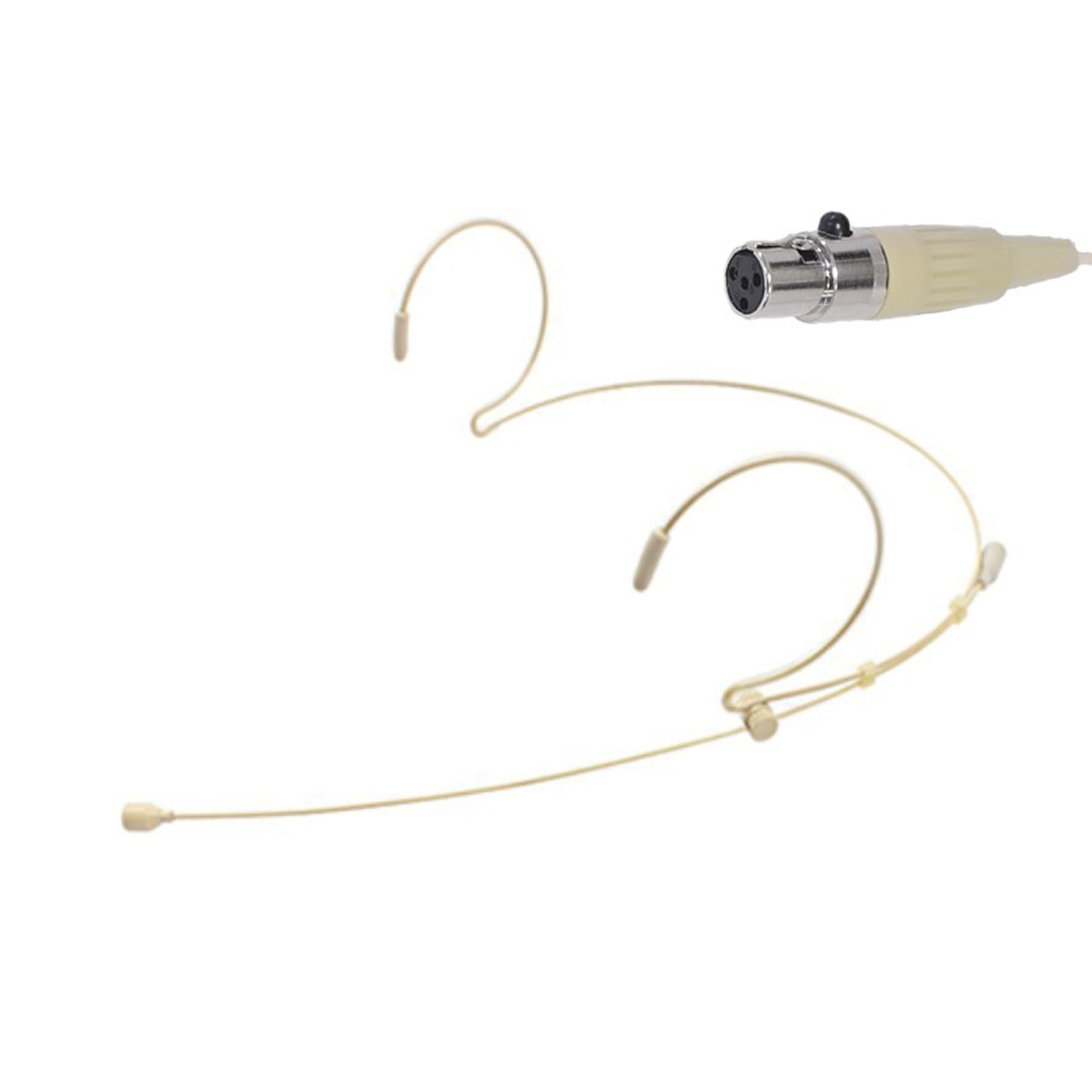 Proel HCM23 Miniaturised Condenser Microphone Headset, Mini XLR 4-Pin Connector, Flesh Colour, (Requires Proel Bodypack Sold Separately – Compatible with Shure Bodypack)