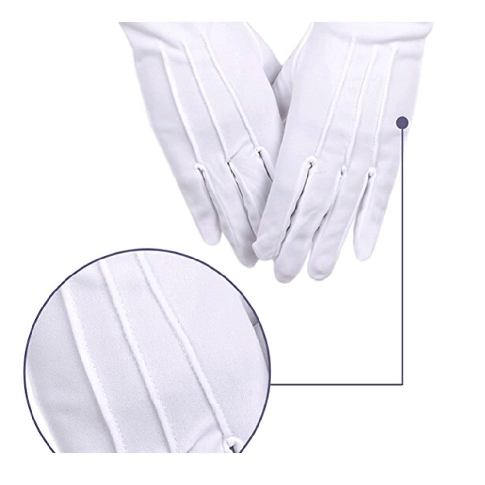 Oryougo 2ペアホワイトフォーマルタキシードhonor Guard Parade検査コレクションserve手袋 ストアー B077ywhvg6