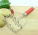 Potato Mashers | Double Smashers For Your Potatoes Guacamole Cauliflower Fruit Eggs Meat | Best Masher for smooth Mash with or without Skin | Spring Loaded Smasher with Silicone Handle PC by Chef Amore