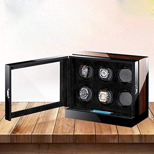 InnerTeck Wooden 6+0 Automatic Watch Winder Storage Box with LCD Touch Screen