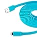 Aduro - Apple Certified / MFi - USB to Lightning Extra Long FLAT Charge & Sync Cable fits all Apple Devices with Lightning Connector - iPhone 5 / 5S / 5C / 6 / 6 Plus, iPad 4, iPad Mini, iPad Air, New iPod Touch and Nano (10 Feet / 3 Meters) (Blue)