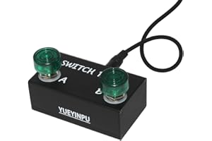 Yueyinpu Dual Latching Switch Pedal for Guitar Amps With TRS Cable (Latch Dual Switch)