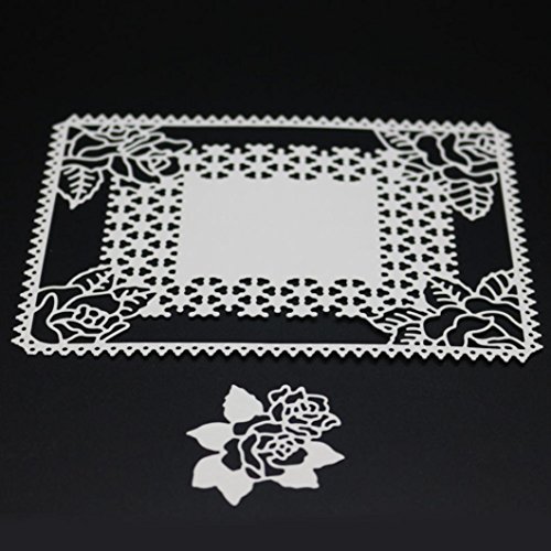 Orangeskycn New Flower Heart Metal Cutting Dies Stencils DIY Scrapbooking Album Paper Card Craft (D) - Thumbnail 5