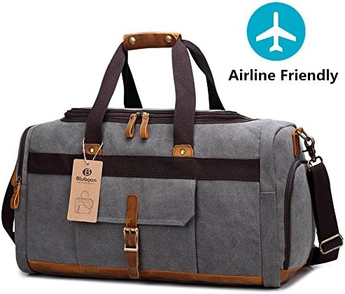 Weekender Overnight Duffel Bag with Shoes Compartment for Women Men Canvas Weekend Travel Tote Carry On Bag 2 Weekender Overnight Duffel Bag with Shoes Compartment for Women Men Canvas Weekend Travel Tote Carry On Bag