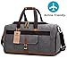 BLUBOON Weekender Overnight Duffel Bag with Shoes Compartment for Women Men Canvas Weekend Travel Tote Carry On Bag (Gray)