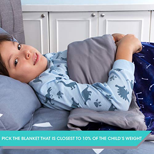 image for Florensi Weighted Blanket for Kids with Removable Bamboo Duvet Cover (