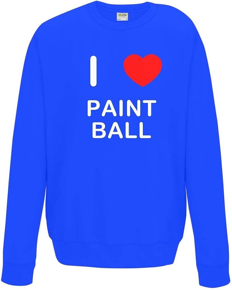 I Love Paint Ball Sweatshirt Pullover Amazon.de Bekleidung
