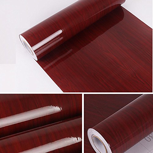 HOHO 24"x20" High Gloss Wood Grain Vinyl Wrap Sticker Decal Wallpaper Sheet Film for Car Furniture