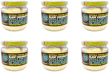 (6 PACK) - Lucy Bee Extra Virgin Raw Fairtrade Coconut Oil - Organic| 300 ml |6 PACK - SUPER SAVER - SAVE MONEY