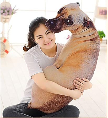 Amazon Milee アニマル 動物 リアル犬抱き枕 腰枕 ワンコぬいぐるみ 虎ぬいぐるみ オフィス用おもしろグッズ プレゼント いぬクッション ソファ 置物 おもちゃ 60cm Colour 2 ぬいぐるみ おもちゃ