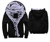 BICMART Men Cotton Winter Casual Hoodies Coat Thick Warm Jacket Fleece Jacket