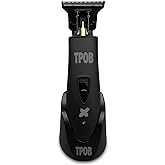 TPOB Ghost X Beard Trimmer Hair Clippers for Men, Professional Hair T-Blade Trimmer Cordless Rechargeable Edgers Clippers Electric Beard Shaver (Ghost X Blackout)