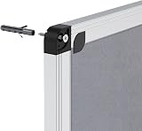 VIZ-PRO Notice Board Grey Felt 90x60 cm with Aluminium Frame view 3