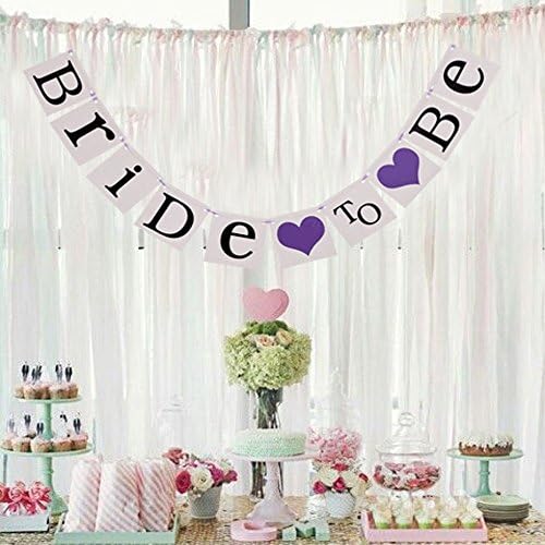 Worldoor® Purple Color Bride to Be wedding banner bunting bride garland Hen party Bachelorette Party Decoration