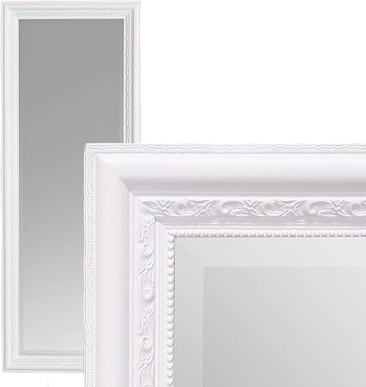 Lebenswohnart Wandspiegel Argento Barock 160x60cm Spiegel Weiss Matt Holzrahmen Und Facette Amazon De Kuche Haushalt