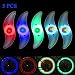 ColorGo Bike Wheel Lights 5pcs with 3 LED Flash Modes Waterproof Bicycle Tire Spoke Lights Keep Safe and Fun for Night Riding (Red+Blue+Green+2 Colorful) primary