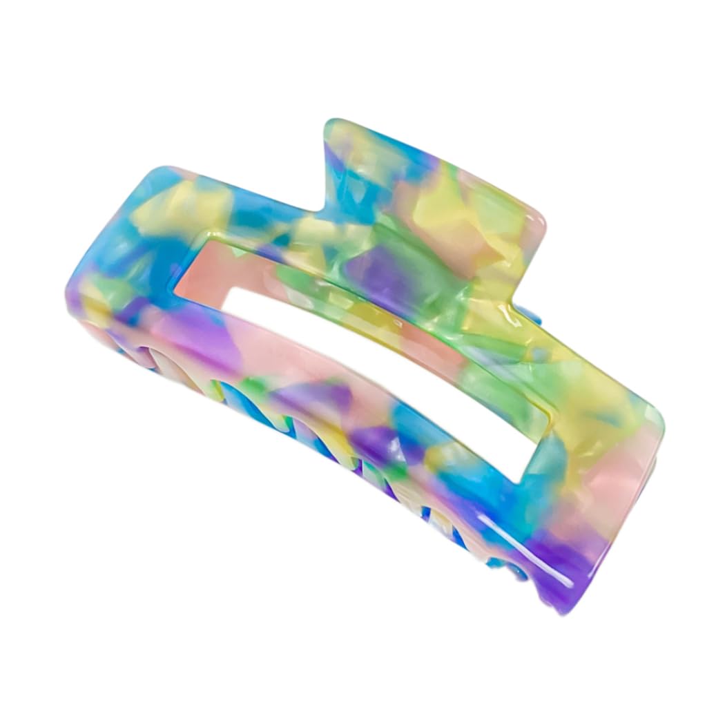 Pack of 1 Women's Hair Clips, Large Acetate Hair Claw Clip, Hair Clips for Thick Hair, Non-Slip Hair, Jaw Clips, Headwear, Hair Accessories, Hair Styling Accessories for Women, Girls, Colourful B