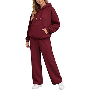 CSVBVSQ Sweat Set For Women Trendy Pullover Hoodie With Baggy Sweatpants 2 Piece Sweatsuits Workout Comfy Lounge Tracksuits