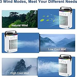 Portable Air Conditioner Cooling Fan, LEAEYFE