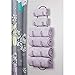 mDesign Steel Wall Mount Towel Rack with 6 Compartments - Towel Holder and Towel Storage Shelf Organizer for Bathroom, Powder Room - Bronze