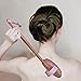 BS-MALL 3PCS Bath Brush Set Boar Bristle With Detachable Curved Long Handle Bamboo Bath Shower Body Brush For Improving Circulation, Detoxifying, Reducing Cellulite (1 Spare Head for Bonus)