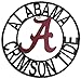 LRT SALES LLC NCAA Alabama Crimson Tide Collegiate Wrought Iron Wall Decor, 18-Inch, Black/Crimson