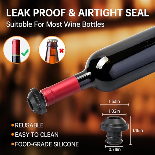 Rechargeable Electric Vacuum Wine Sealer Pump, One-Touch Automatic Air Remover, Cordless Type-C photo 9