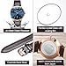 OLEVS His and Hers Couples Quartz Watch,Business Casual Fashion Analog Wrist Watch Classic Calendar Date Window, Waterproof 30M Water Resistant Comfortable Leather Watches