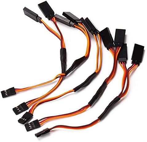 Yiguo 5pcs 150mm Y Shape JR plug Servo Extension Lead Wire Cord for RC Cars Trucks Airplanes