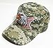 3D Emboridered Patriotic USA American Flag Flying Bird Design Baseball Cap Hat Visor (Army Digital Camo)