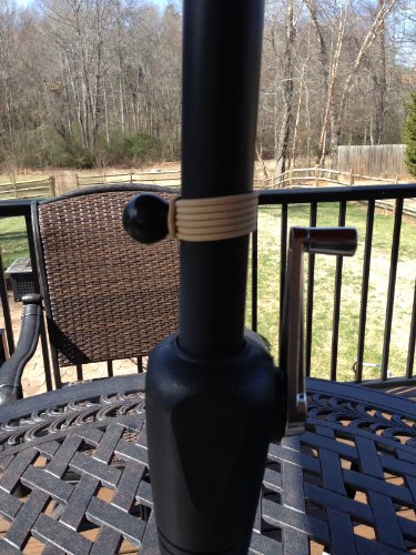 SGT KNOTS Patio Umbrella Bungee Cord (2 pack) Bungee Cord With Ball - Highly Flexible & Durable Umbrella Tie - Moisture, Abrasion, Extreme Temperatures, Weather Resistant (Tan)