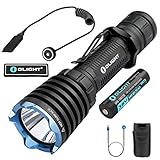 OLIGHT Warrior X 2000 Lumens Cree XHP35 NW 560 Meter Throw USB Magnetic Rechargeable with Magnetic Remote Pressure Switch for Outdoor Camping Hunting Hiking Patch (Warrior X + RWX)