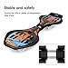 ENKEEO Caster Board with Hand Grip, Illuminating PU Casters and Carrying Pouch, Weight Capacity Up to 220lbs.Blue