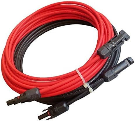 Solar PV Cable Set with 2 x 6FT MC4 Wire Exntensions - 8 AWG - UL 4703- 2000V