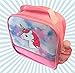 Unicorn Lunch-Box for Girls, Pink Bag for Toddler Daycare Pre-School, Large School Lunch-Boxes, Little Kids & Girl Toddlers | Cute Insulated Tote Rainbow Horn | Lunchera para niñas Bonitas | BPA Free