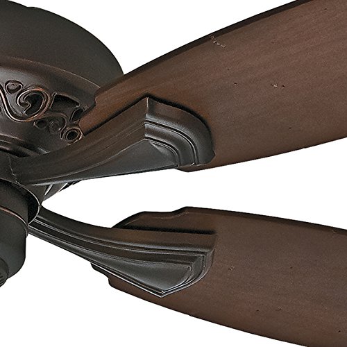 Casablanca 44" Traditional Ceiling Fan in Brushed Cocoa with 5 Distressed Walnut Reversible Veneer Blades (Certified Refurbished)