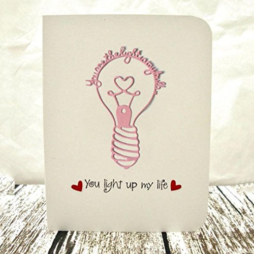 Vanvler Metal Cutting Dies Stencils Scrapbooking Embossing DIY Crafts (J bulb)
