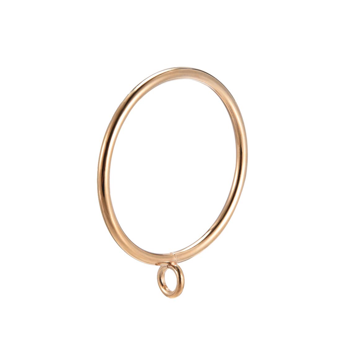 sourcing map Curtain Rings Metal 55mm Inner Dia Drapery Ring for Curtain Rods Gold Tone 24 Pcs