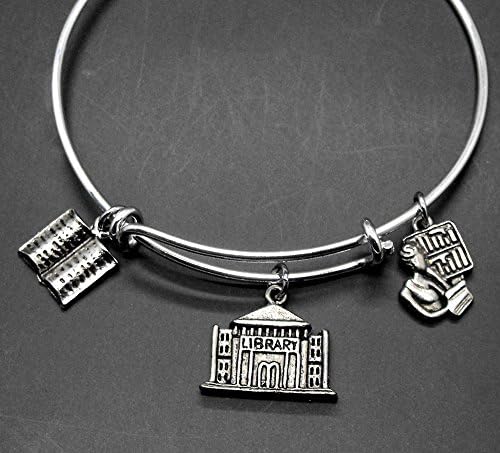 Library Librarian Adjustable Bangle Bracelet