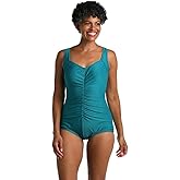 Maxine of Hollywood Women's Standard Shirred Front Girl Leg One Piece Swimsuit