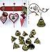 40 Pieces Vintage Bell Bronze Bell Windchime Bells Witch Bells Jingle Bells Brass Bells Christmas Bells for Crafts 1.5 Inch Bell for Dog Training Housebreaking Wedding Wind Chimes Christmas Decoration