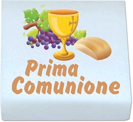 Quadratini Di Marshmallow Stampati 1 Confezione Bigliettini Bomboniera Prima Comunione 09 Amazon It Casa E Cucina