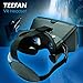 TEEFAN Plastic Magnet Function Adjustable Pupil Distance Google Cardboard 3D VR Virtual Reality Headset Game Movie Video Glasses for iPhone Samsung HTC Nexus LG with Full Amount Headband (Black)