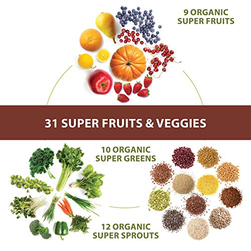 Grown American Superfood Bars 31 Organic Fruits & Vegetables in Every