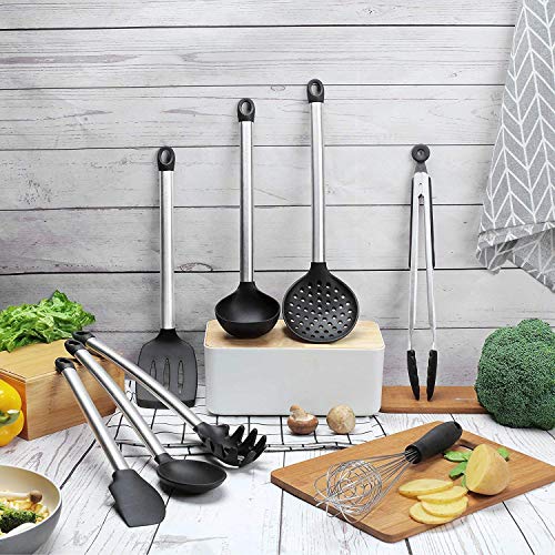 Kitchen Utensil Set with Holder 8 Piece Cooking Utensils, Silicone