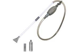 GIPOBUY Hot Tub Vacuum Spa Vac, Manual Spa Vacuum Spa Wand Cleaner Pool Cleaner Cordless, Hot Tub Suction Pipe Siphon Constant Suction, Handheld Flexible Hose and Wand For Dirt,Grass, Debris (3 Cleaner Heads)