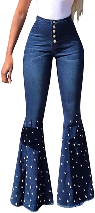 buckle bell bottom jeans