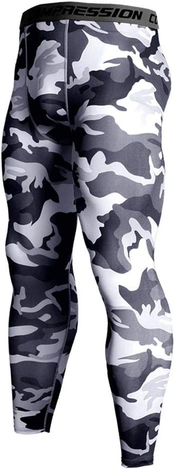 Spring Mens Yoga Leggings Camo Compression Quick Dry Baselayer Pants Breathable Gym Running Tight Trousers