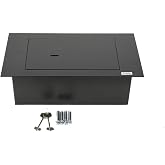 Hidden Security Floor Safe w/Key Lock, Floor Safe In-Ground Fireproof Safe | Home Security Vault Underground Secure Storage Box Hidden Money Safe Box for Home, Business, Valuables, Jewelry, Cash, Black