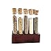 Gute Test Tube Spice Rack, Large Borosilicate Modern Design Glass Test Tubes and Mahogany Stained Wood With Cork Caps (10 Tubes)